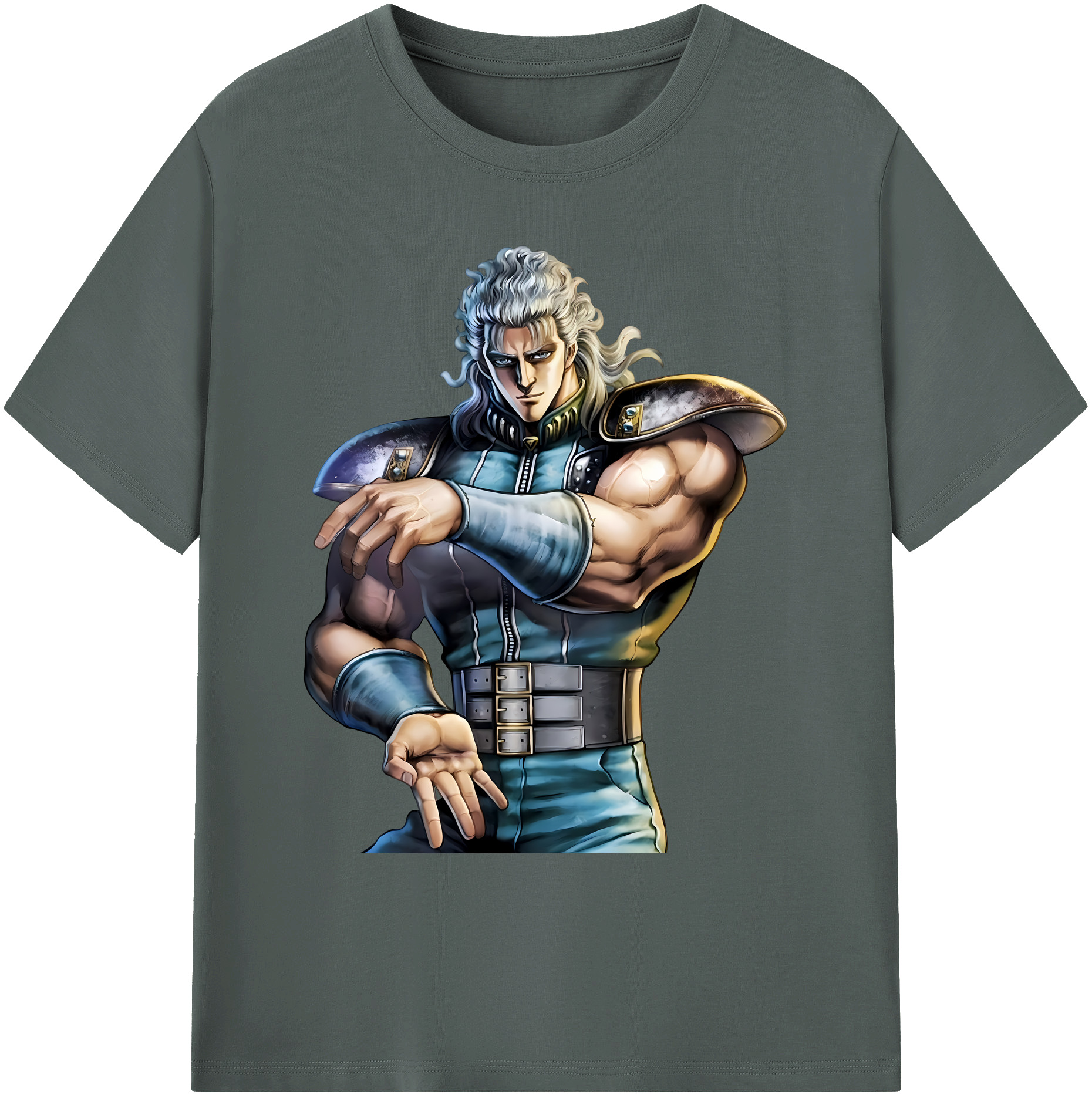 （画像用） 北斗の拳 Fist of the North Star 綿100％ メンズ半袖Tシャツ｜肌触りやわらか＆通気性